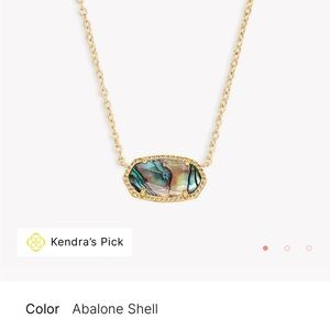 Kendra Scott Elisa Gold Pendant Necklace in Abalone Shell